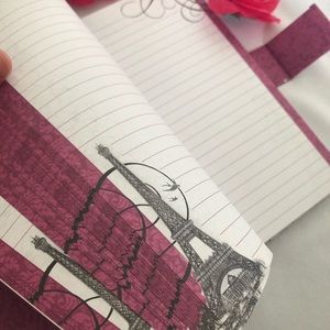 Paris France Themed Hardcover Journal with Magnet